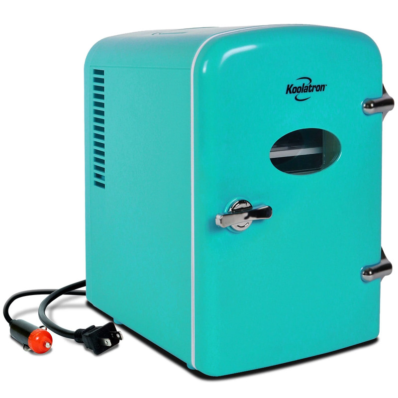 Retro Portable Mini Fridge 4L Green 110V AC / 12V DC